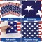 America 250th Anniversary Patriotic Placemats (Set of 6) - Semiquincentennial Freedom Stars & Flag Design - Washable Plastic Table Mats for 4th of July, Memorial Day, and Veterans Day Party Decor